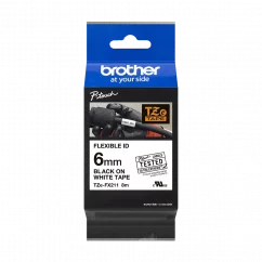 BROTHER TZE-FX211 čierna na bielej flexibilná 6mm