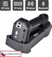Virtuos HW-857 CCD 2D průmyslová, čtečka, bezdrátová, USB, tmavě šedá