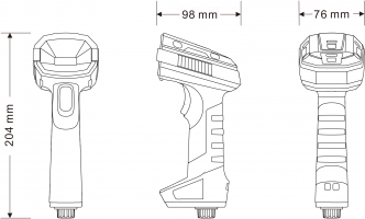 Virtuos HW-857 CCD 2D priemyselná, čítačka, bezdrôtová, USB, tmavo šedá