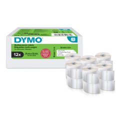 DYMO multifunkčné štítky, biely papier, 51x19mm /12 roliek 2234186