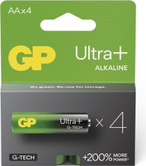 GP Alkalická batéria ULTRA PLUS AA (LR6) - 4ks