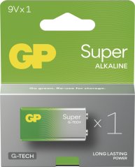 GP Alkalická baterie SUPER 9V (6LR61) - 1ks