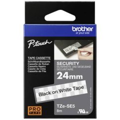 BROTHER TZE-SE5 čierna bezpečnostná (blombovacia) 24 mm