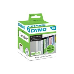 DYMO široké štítky na šanony, bílý papír, 190x59mm S0722480