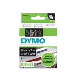DYMO páska D1 19mm x 7m, bílá na černé S0720910