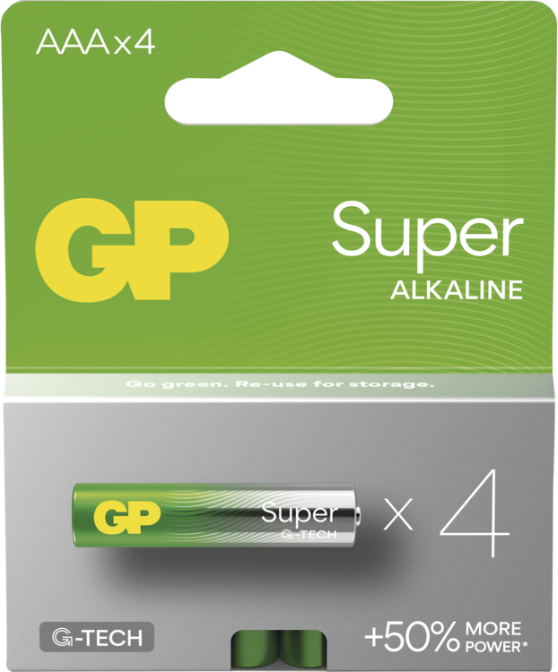GP Alkalická batéria SUPER AAA (LR03) - 4ks