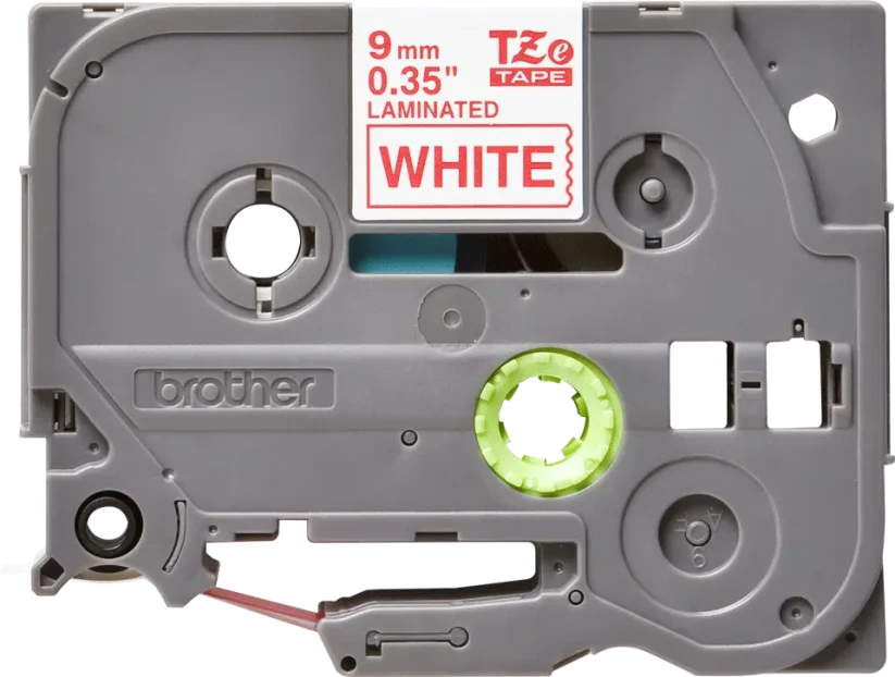 BROTHER TZE-222 červená na bielom 9 mm
