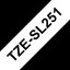 TZE-SL251 samolaminovacia páska čierna na bielej 24mm