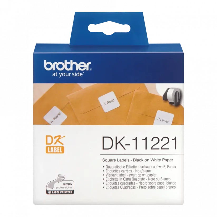 BROTHER DK-11221 23 x 23 mm (štvorcové štítky 400ks)