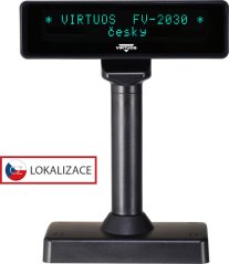 VFD zák.displej FV-2030B 2x20, 9mm,Serial, čierny