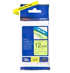 BROTHER TZE-C31 černá na fluorescentní žluté 12 mm