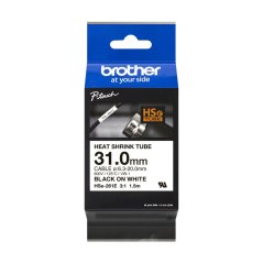 Zmršťovacia bužírka BROTHER HSe261E čierne písmo, biela bužírka TUBE (31mm)