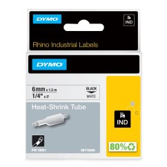 RHINO plochá zmršťovacia bužírka 6 mm x 1,5 m, biela