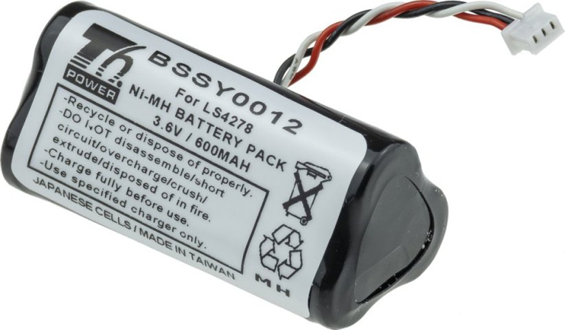Batéria T6 Power pre Zebra Motorola LI4278, LS4278, DS6878, 600 mAh, 2,16 Wh, Ni-MH