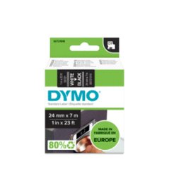 DYMO páska D1 24 mm x 7 m, bílá na černé S0721010