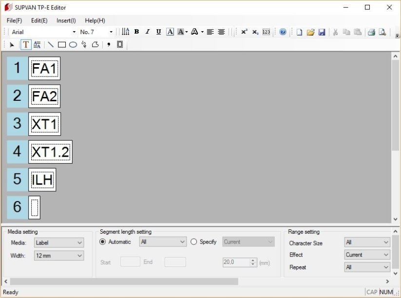 Popisovač bužírok TP86E