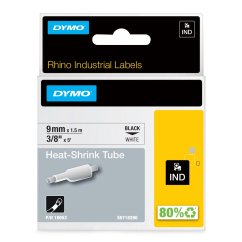 RHINO plochá zmršťovacia bužírka 9 mm x 1,5 m, biela