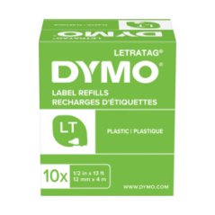 DYMO LetraTag páska plastová 12mm x 4m, bílá S0721660