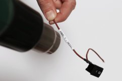Zmršťovacia bužírka BROTHER HSe261E čierne písmo, biela bužírka TUBE (31mm)
