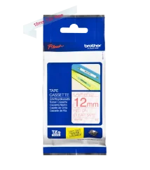 BROTHER TZE-132 červená na priehľadnej 12 mm