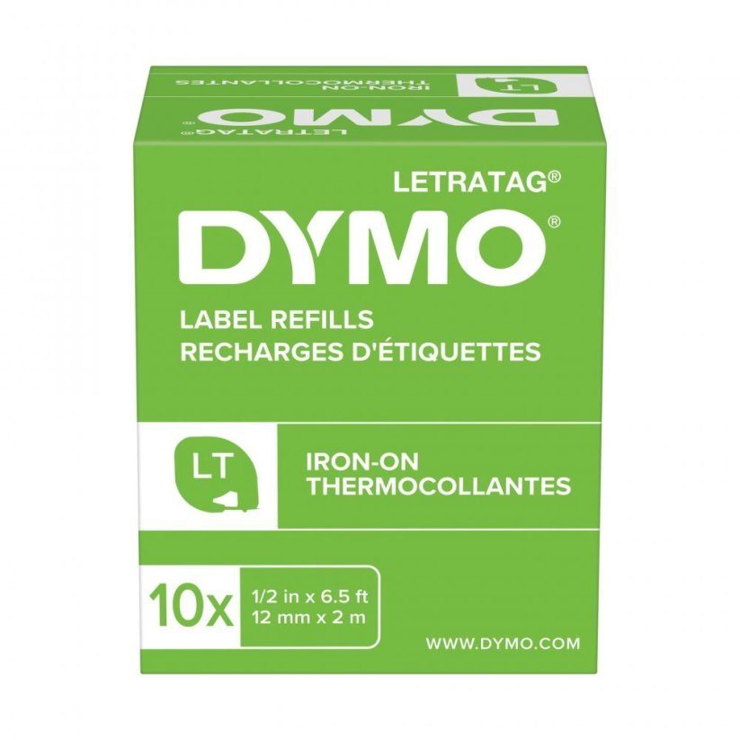 DYMO LetraTag páska nažehlovacia 12mm x 2m, biela S0718850