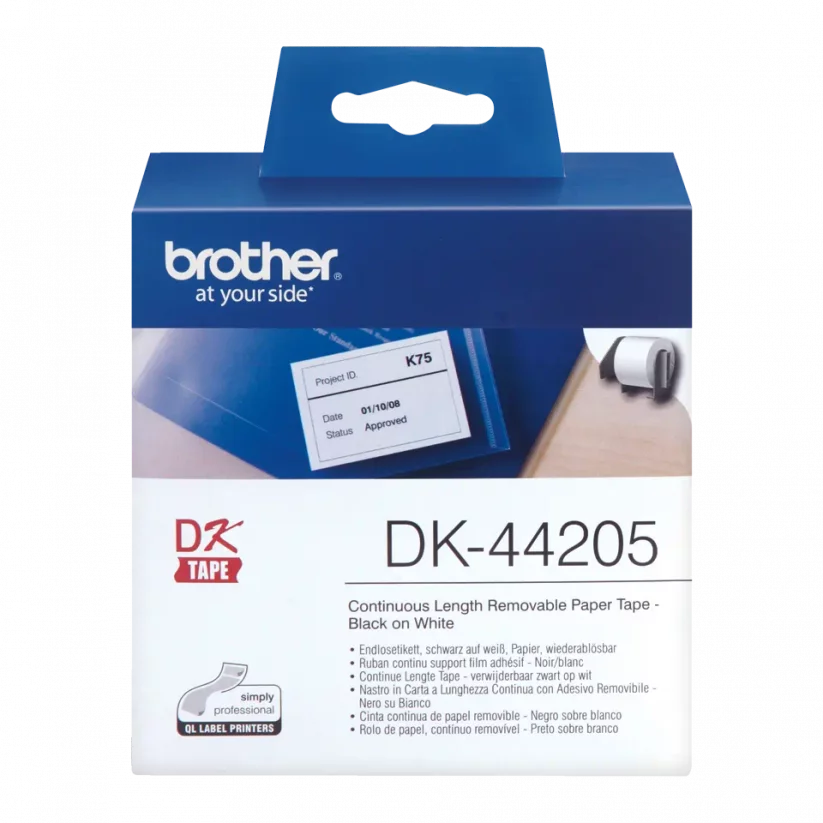 BROTHER DK-44205 (biela papierová rolka, 62 mm)