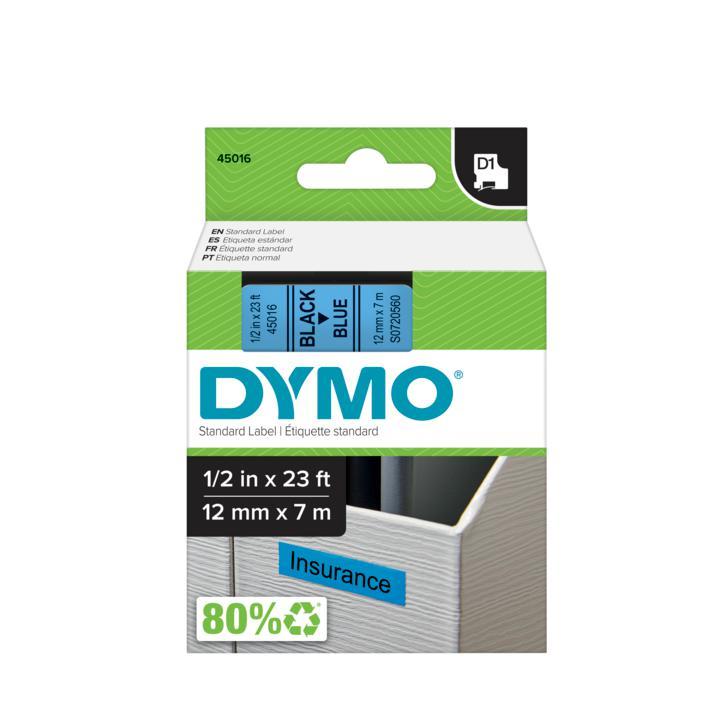 DYMO páska D1 12mm x 7m, čierna na modrej S0720560