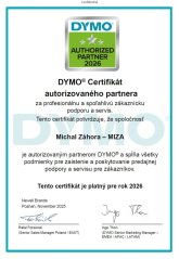 DYMO Certifikát autorizovaného partnera 2026