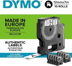 Špeciálne balenie DYMO - 10x páska D1 12 mm x 7m, čierna na bielej