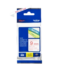 BROTHER TZE-222 červená na bielom 9 mm