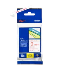 BROTHER TZE-222 červená na bielom 9 mm