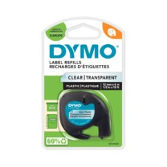 DYMO LetraTag páska plastová 12mm x 4m, priehľadná S0721530