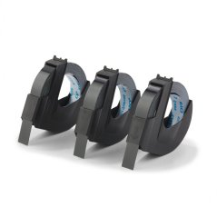DYMO páska reliéfna 3D, 9 mm x 3 m, čierna 3ks