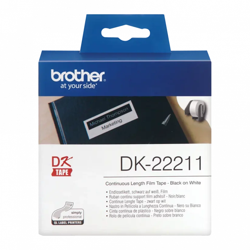 BROTHER DK-22211 (biela filmová rolka 29 mm)