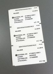 Plastová visačka s otvorem, 100 x 60 mm, bílá, 700 ks