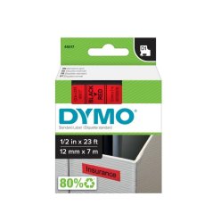 DYMO páska D1 12mm x 7m, čierna na červenej S0720570
