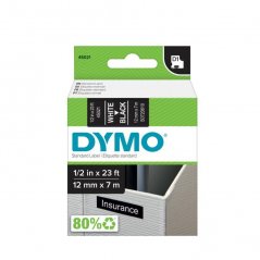 DYMO páska D1 12mm x 7m, biela na čiernej S0720610