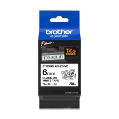BROTHER TZE-S211 čierna na bielej permanentná 6 mm
