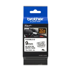 BROTHER TZE-FX221 čierna na bielej flexibilná 9 mm