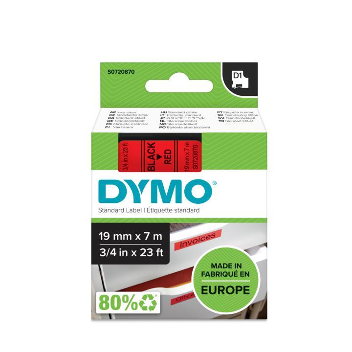 DYMO páska D1 19mm x 7m, čierna na červenej S0720870