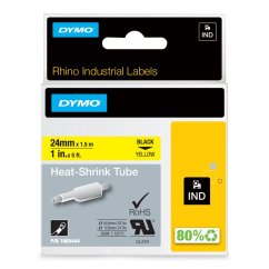 RHINO plochá zmršťovacia bužírka 24 mm x 1,5 m, žltá