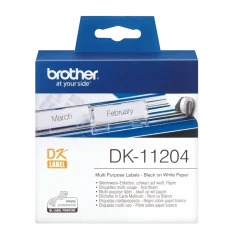 BROTHER DK-11204 (papierové štítky 17mm x 54mm, biela, 400 ks)