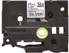 Páska BROTHER TZe-M951 čierne písmo, matná strieborná metalická páska (24mm)