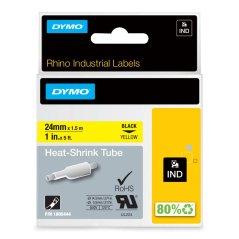RHINO plochá zmršťovacia bužírka 24 mm x 1,5 m, žltá