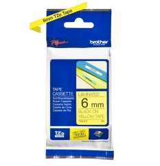 BROTHER TZE-611 čierna na žltom 6 mm