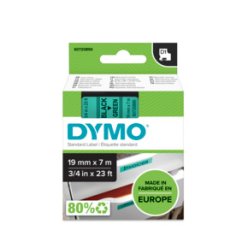 DYMO páska D1 19mm x 7m, černá na zelené S0720890