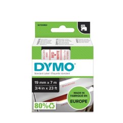 DYMO páska D1 19mm x 7m, červená na bílé S0720850