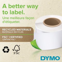 DYMO štítky na závesné šanóny, biely papier, 50x12mm S0722460