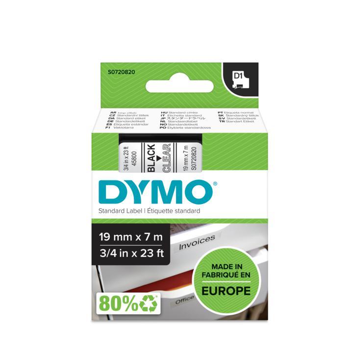 DYMO páska D1 19mm x 7m, čierna na priehľadnej S0720820