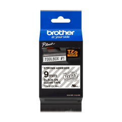 BROTHER TZE-S121 čierna na priehľadnej permanentná 9 mm